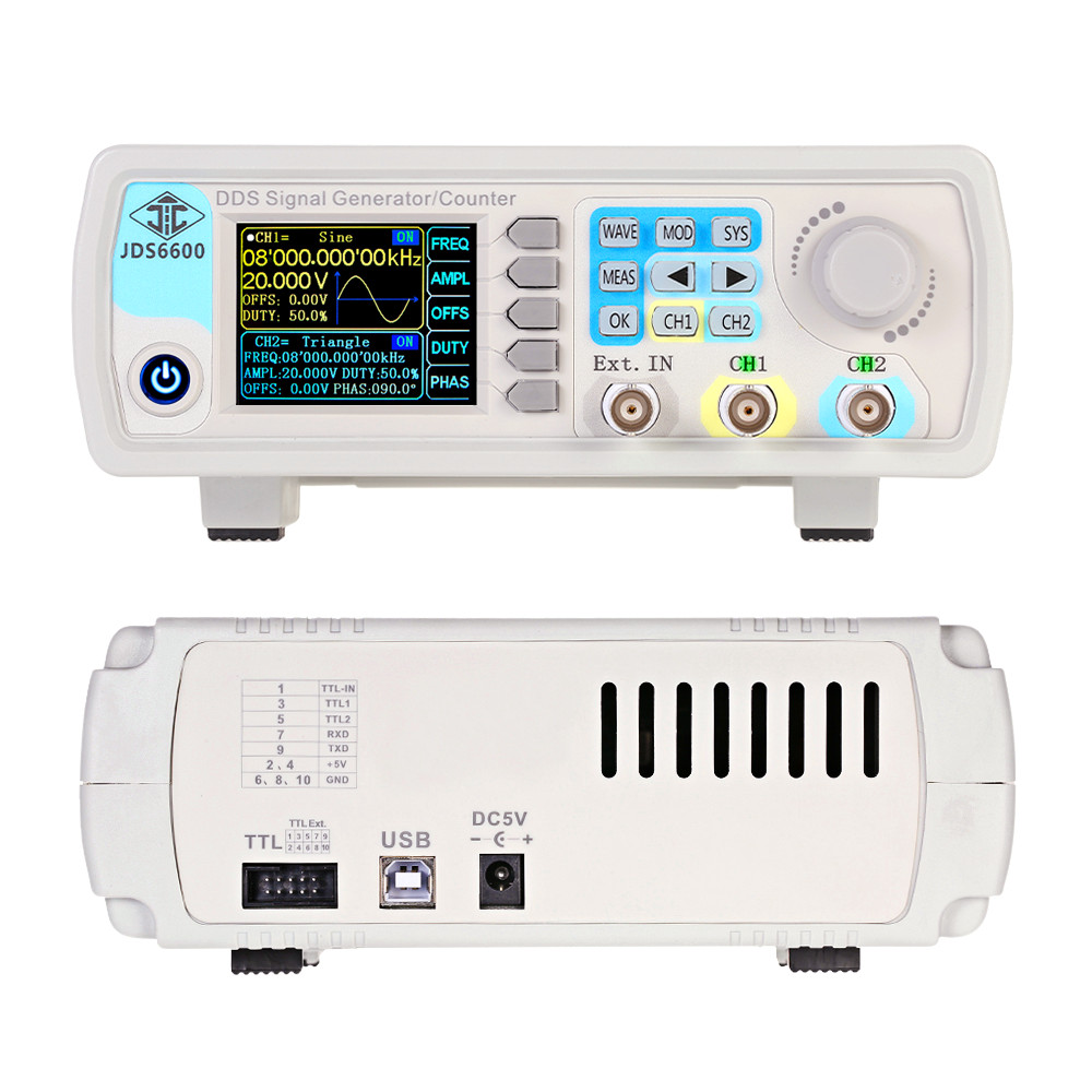 YAO JDS6600 15/30/40/50/60MHz  - Dual Channel Arbitrary Waveform Function Generator 60Mhz 评论和价格